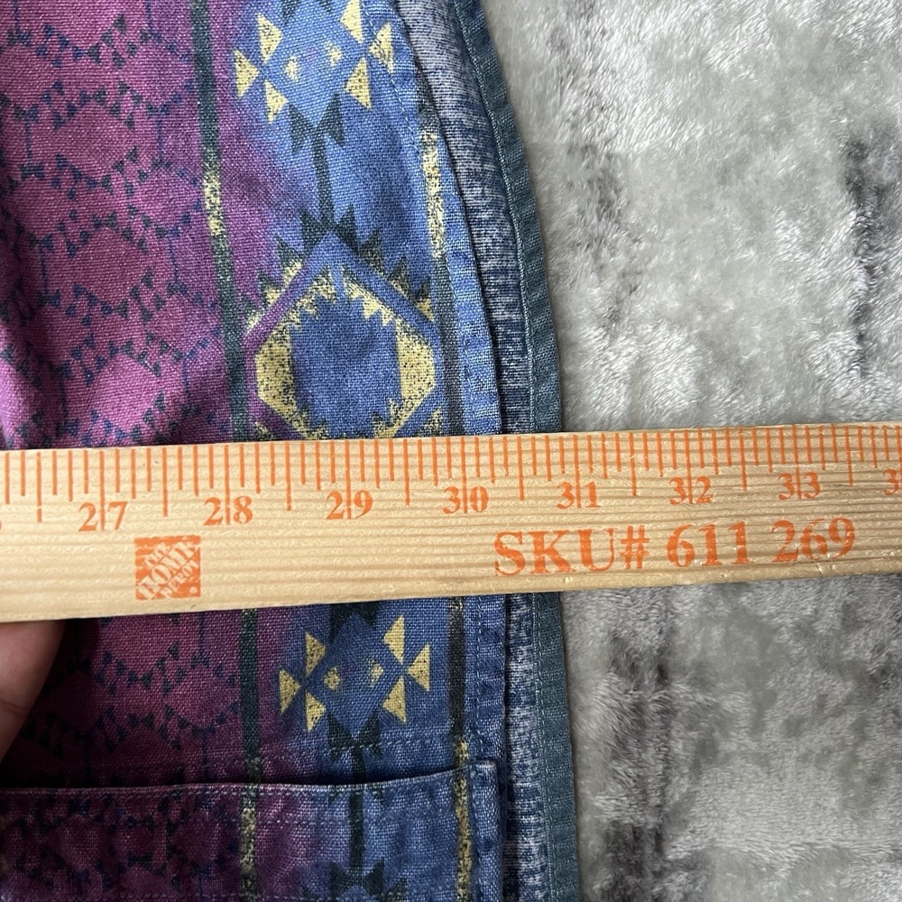 VTG 90s Cabelas Shirt Womens Aztec Chamois Flannel Button SW Western Cowboy 2XL - Picture 3 of 6